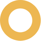 A simple yellow ring shape with a thick border on a transparent background.