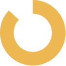 A circular yellow ring with a missing segment, resembling a donut chart with about 75% filled and a gap at the top left. The background is transparent.