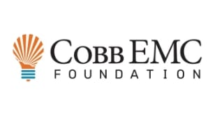 Cobb EMC Foundation logo featuring an orange and blue stylized shell next to the words Cobb EMC Foundation in black text.