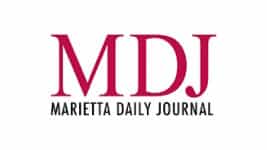 Logo of the Marietta Daily Journal, featuring the large red initials MDJ above the words Marietta Daily Journal in black capital letters on a white background.